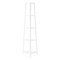 Monarch Specialties Bookshelf, Bookcase, Etagere, Corner, 4 Tier, 60 in.H, Office, Bedroom, White Laminate, White Metal I 3665 - alternate 3